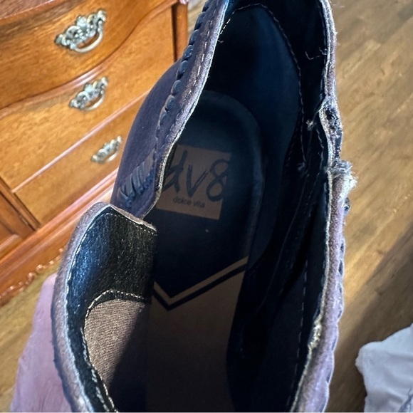 DV8 by Dolce Vita Jace Bootie Leather Suede Western NWOT 3” Chunky Heel Size 9.5 - Picture 8 of 10